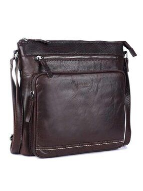 Womens Genuine Leather Crossbody Bag Large Shoulder Purse Travel Organizer